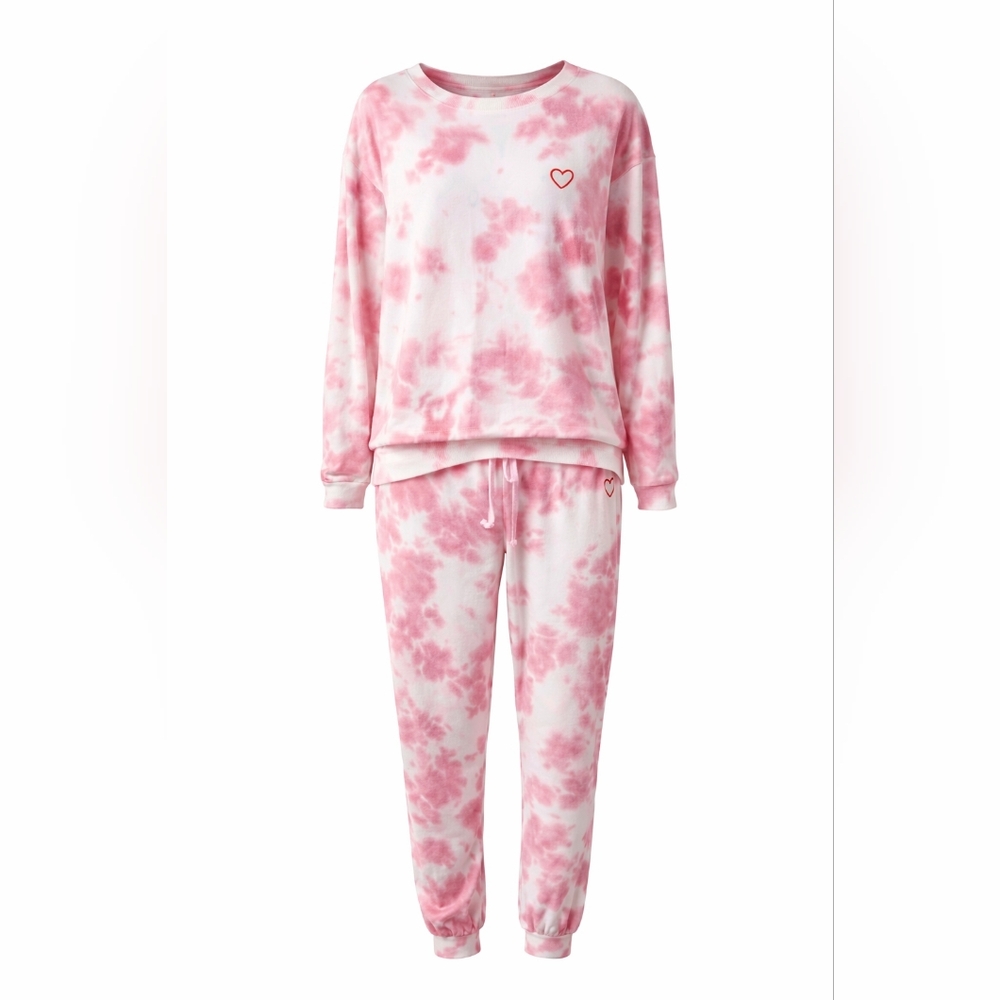 Jane and Delancey Pink Tie-Dye  Lounge Set